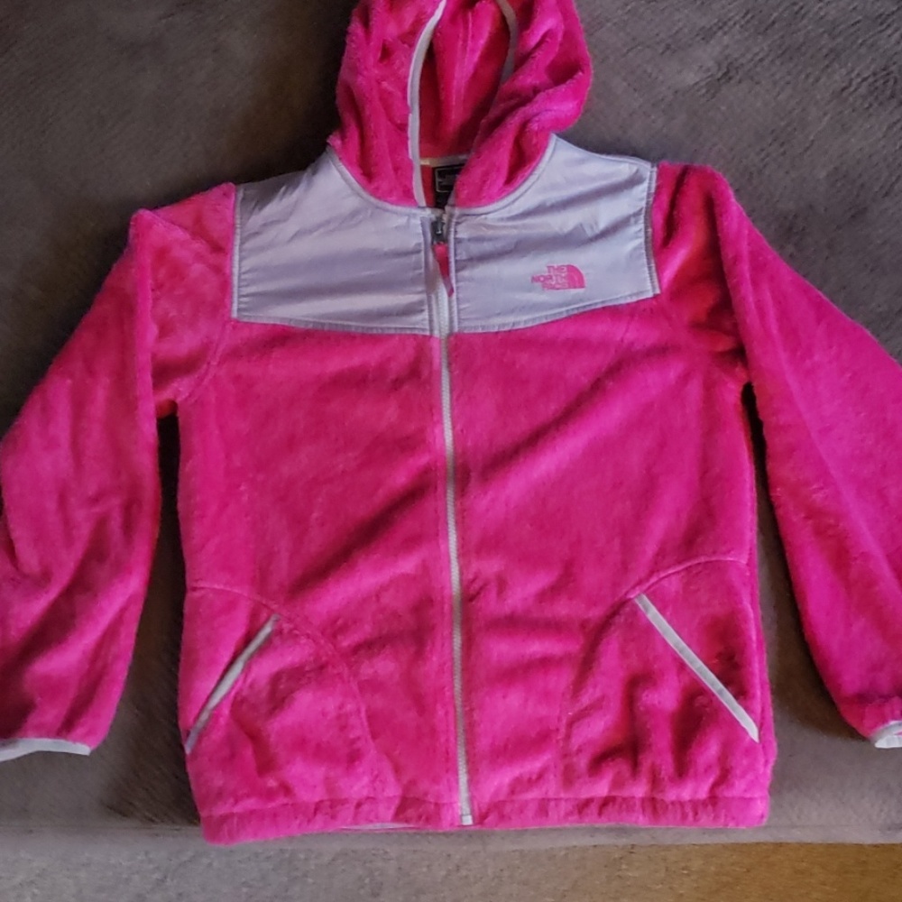 Girls XL Pink Hooded Northface Jacket